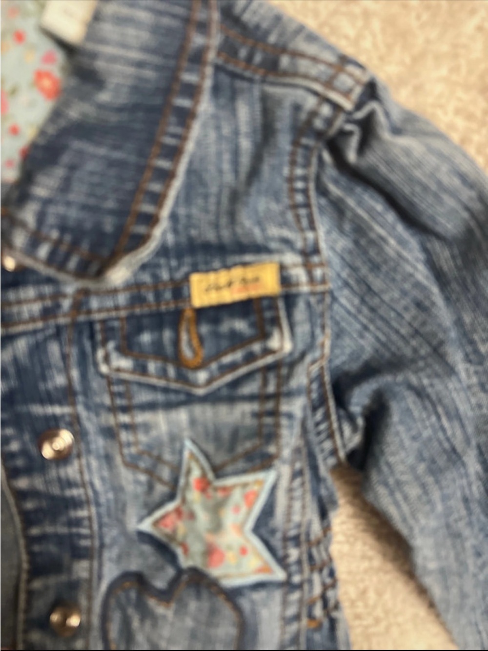 Levi's Blue Denim Kids Jacket with Star Patch